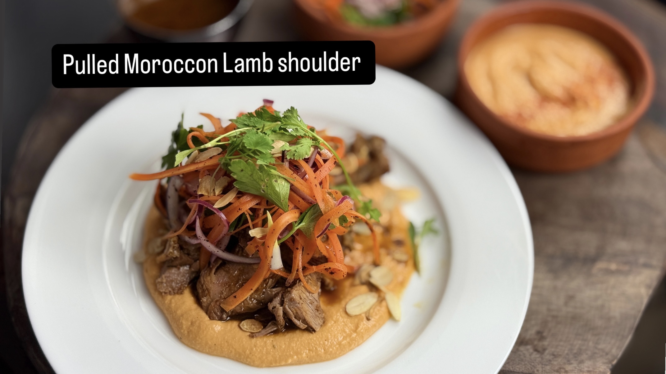 Moroccon inspired pulled lamb